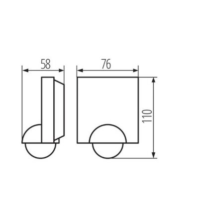 Czujnik ruchu PIR SENSQUARE IP54 220-240 AC czarny 26823 KANLUX (26823)